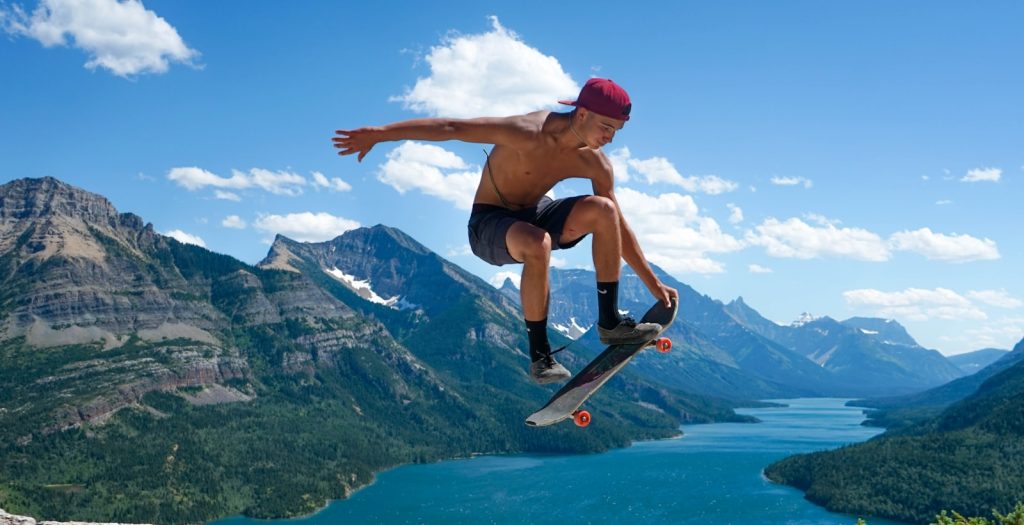 Skate en pleine nature